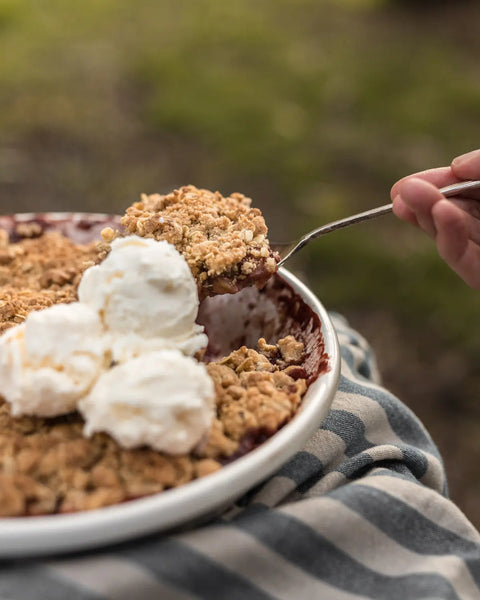 Plum + Apple Crumble
